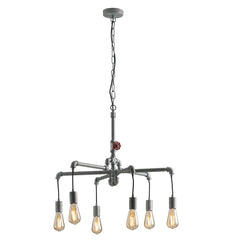 SOSPENSIONE AMARCORD ZINCATA 6XE27 71X146CM