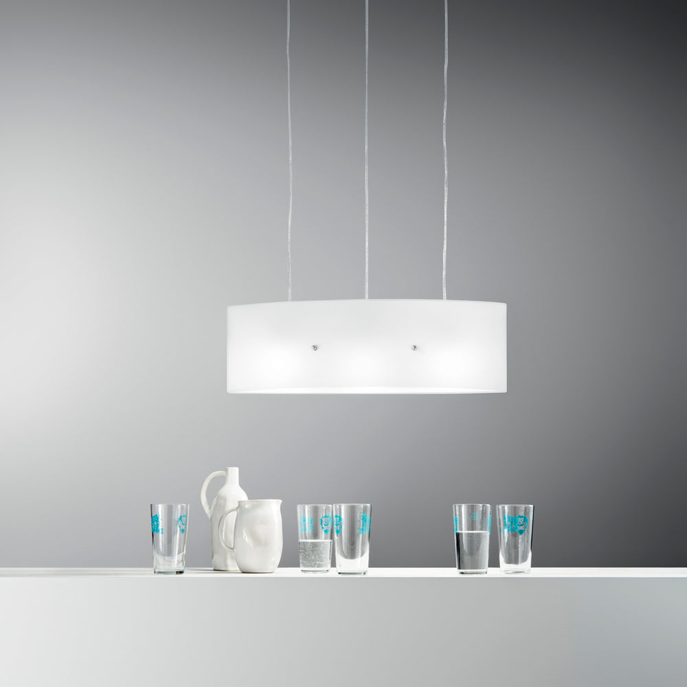 SOSPENSIONE AMSTERDAM BIANCA 3XE27 63X63X140CM