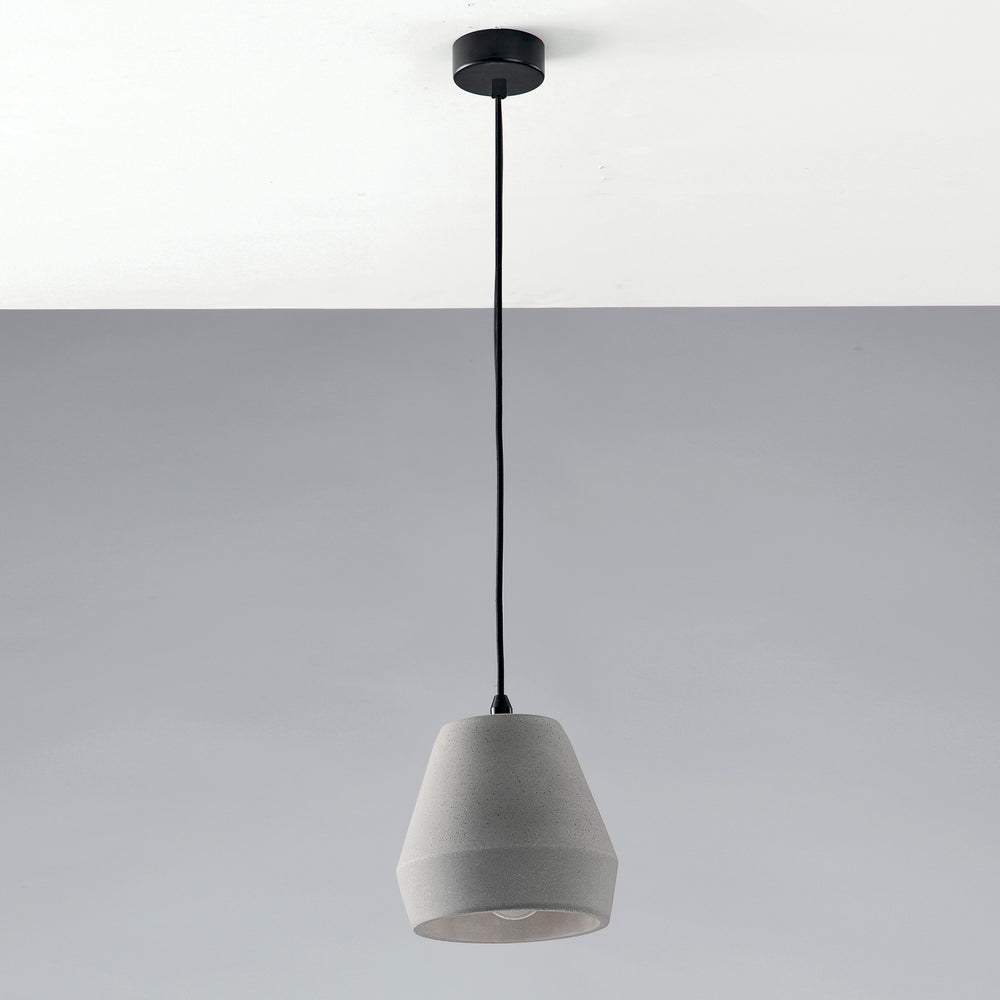 SOSPENSIONE ANDO FORMA GEOMETRICA GRIGIA 1XE27 18X150CM