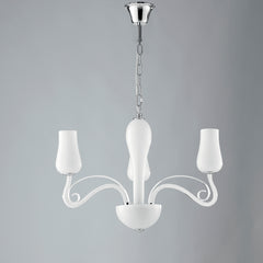 LAMPADARIO ANGEL BIANCO/CROMO 3XE14 64X115CM