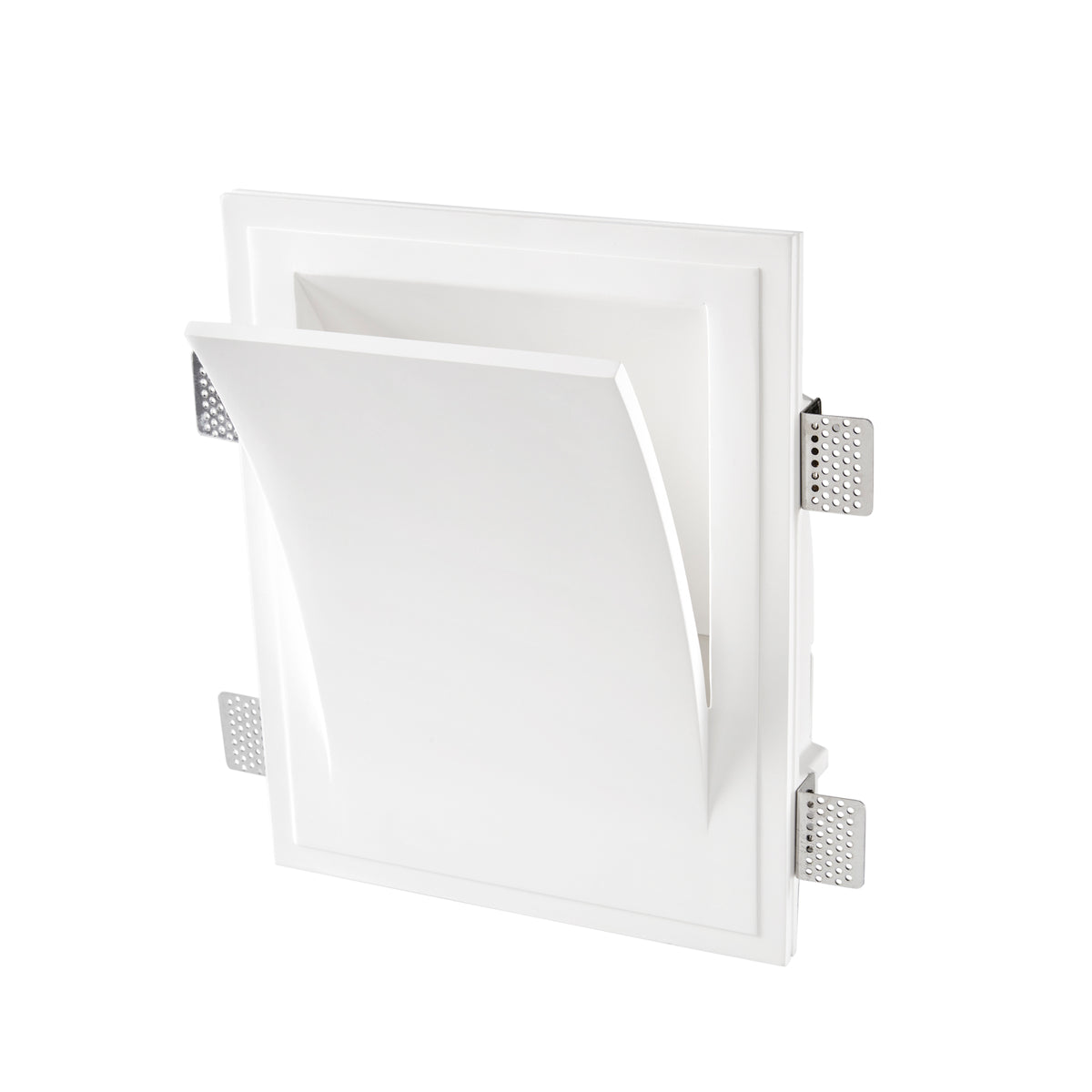 "Applique ad incasso ANIMA in gesso bianco verniciabile con attacco E14"