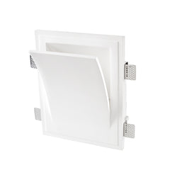 "Applique ad incasso ANIMA in gesso bianco verniciabile con attacco E14"