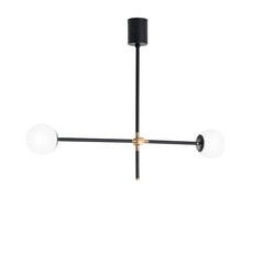 SOSPENSIONE ANTITESI NERA/ORO 2XE14 91X18X73,6CM