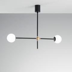 SOSPENSIONE ANTITESI NERA/ORO 2XE14 91X18X73,6CM