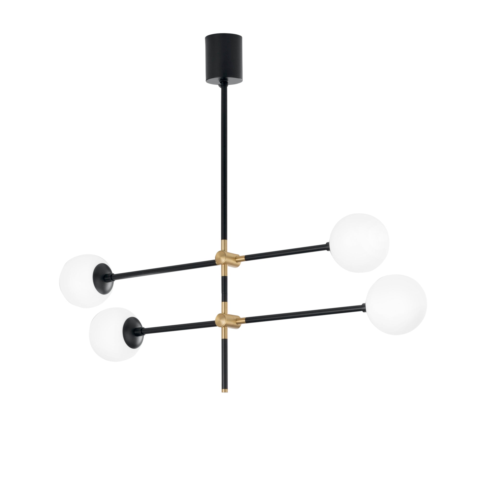 SOSPENSIONE ANTITESI NERA/ORO 4XE14 105,9X19,8X85CM