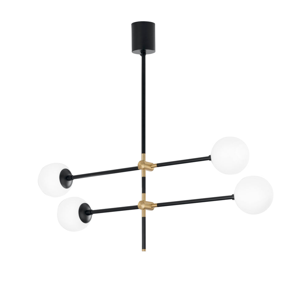 SOSPENSIONE ANTITESI NERA/ORO 4XE14 105,9X19,8X85CM