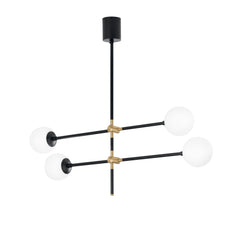 SOSPENSIONE ANTITESI NERA/ORO 4XE14 105,9X19,8X85CM