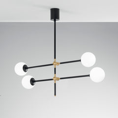 SOSPENSIONE ANTITESI NERA/ORO 4XE14 105,9X19,8X85CM