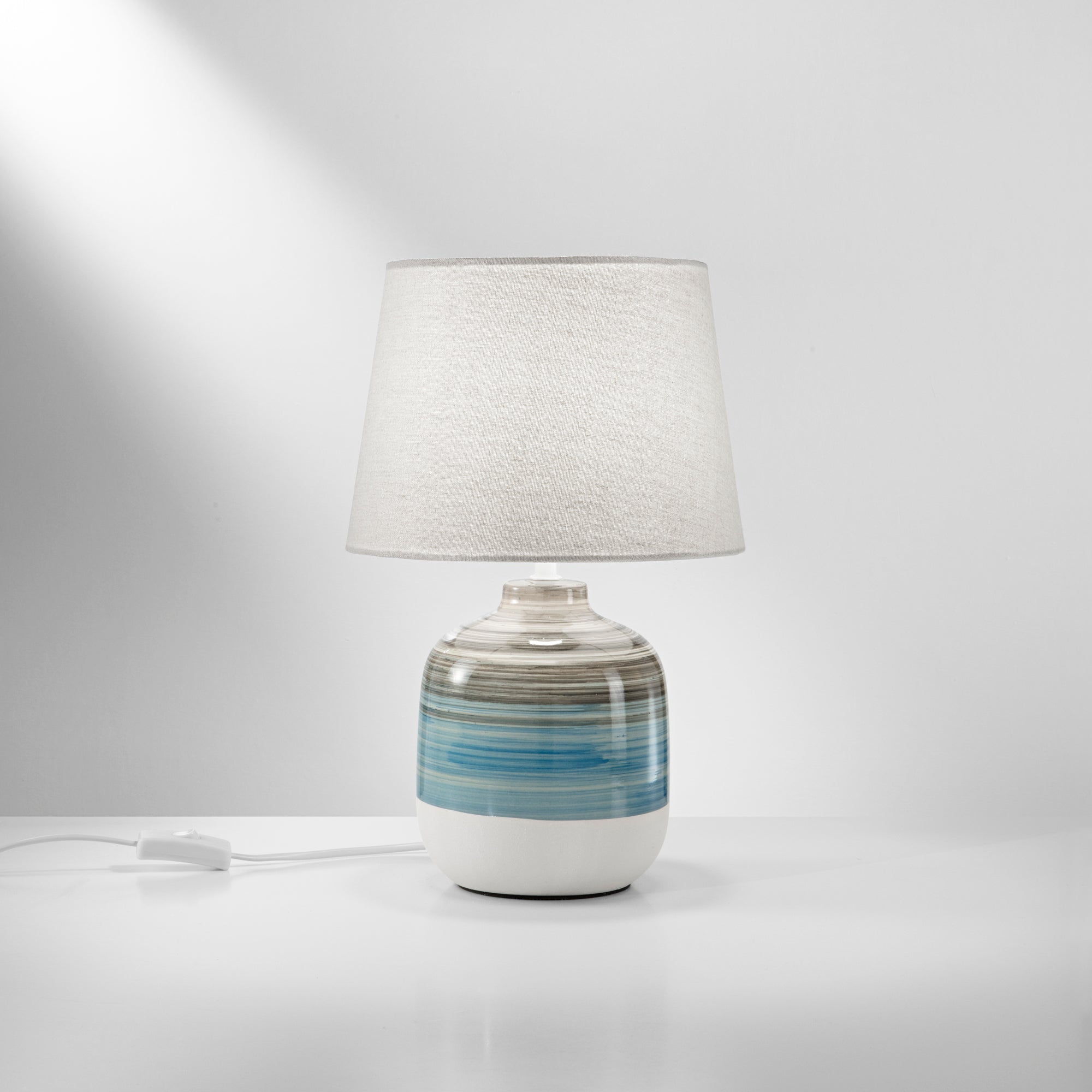 LUME APACHE GRGIO/AZZURRO 1XE27 25X25X39CM