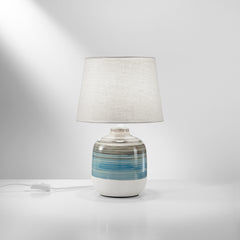 LUME APACHE GRGIO/AZZURRO 1XE27 25X25X39CM