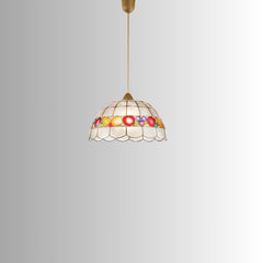 SOSPENSIONE ARAGONA MADREPERLA 1XE27 40X40X120CM