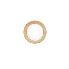 "Plafoniera LED ARKA in metallo bianco e legno - CCT - 40 cm. Ø"