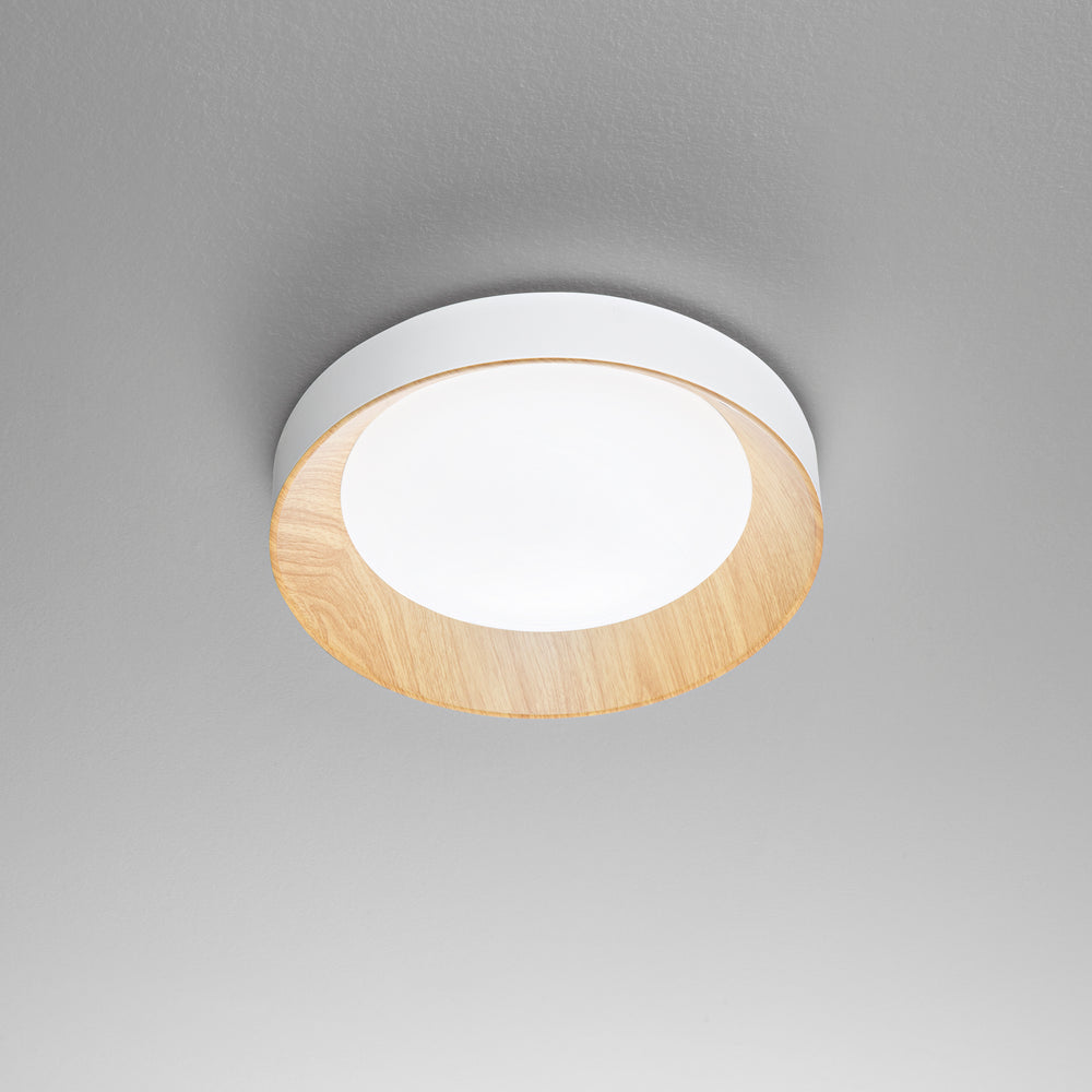 PLAFONIERA LED ARKA BIANCA/LEGNO 23W 3300LM CCT 3000-4000-6500K 40X40X8,5CM