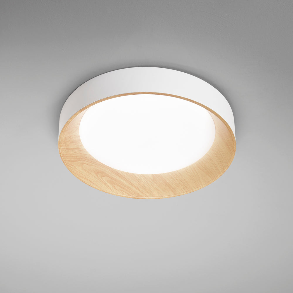 PLAFONIERA LED ARKA BIANCA/LEGNO 35W 5000LM CCT 3000-4000-6500K 50X50X8,5CM