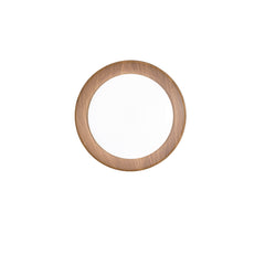 "Plafoniera LED ARKA in metallo nero e legno - CCT - 50 cm. Ø"