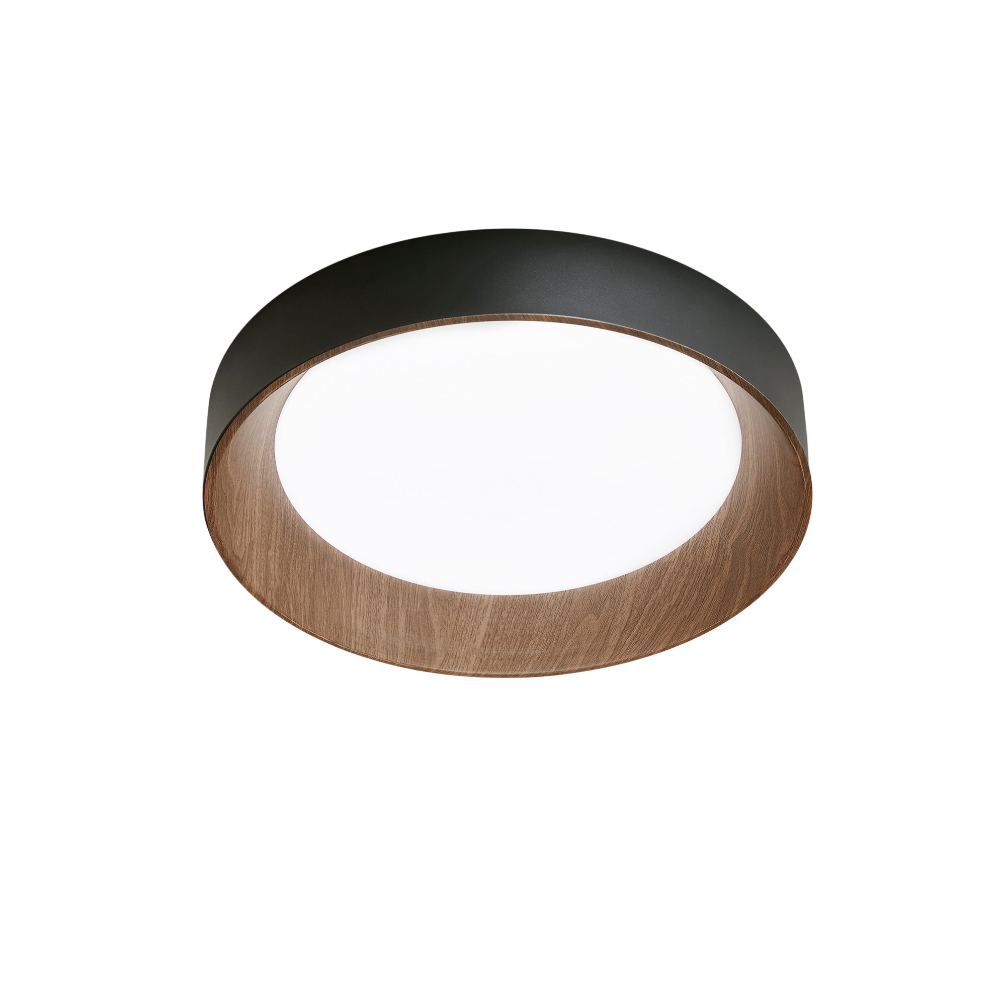 PLAFONIERA LED ARKA NERA/LEGNO 36W 5000LM CCT 3000-4000-6500K 50X50X8,5CM