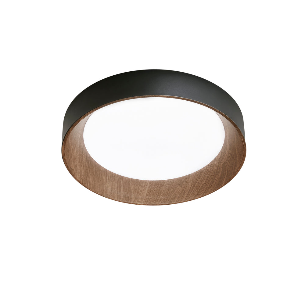 PLAFONIERA LED ARKA NERA/LEGNO 36W 5000LM CCT 3000-4000-6500K 50X50X8,5CM
