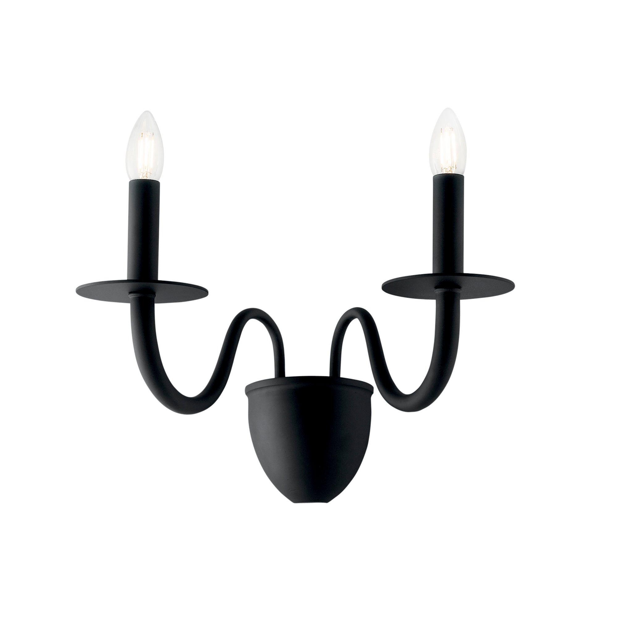 "Applique ARMSTRONG in metallo nero a due luci"
