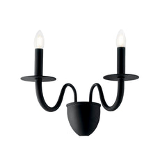 "Applique ARMSTRONG in metallo nero a due luci"