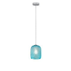SOSPENSIONE ASHFORD OVALE TURCHESE 1XE27 15X150CM