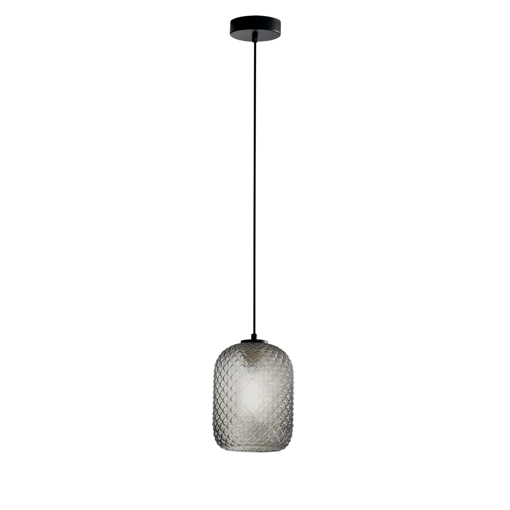 SOSPENSIONE ASHFORD OVALE FUME' 1XE27 15X150CM