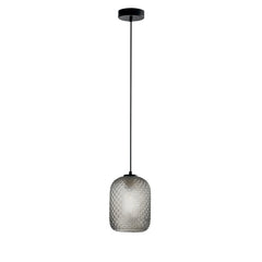 SOSPENSIONE ASHFORD OVALE FUME' 1XE27 15X150CM