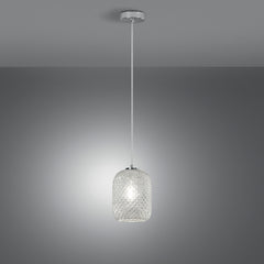 SOSPENSIONE ASHFORD OVALE TRASPARENTE 1XE27 15X150CM