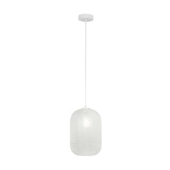SOSPENSIONE ASHFORD OVALE BIANCA 1XE27 20X150CM