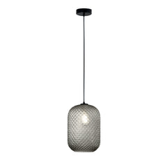 SOSPENSIONE ASHFORD OVALE FUME' 1XE27 20X150CM