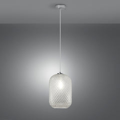 SOSPENSIONE ASHFORD OVALE TRASPARENTE 1XE27 20X150CM