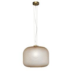 SOSPENSIONE ASHFORD SFERICA AMBRA 1XE27 40X150CM