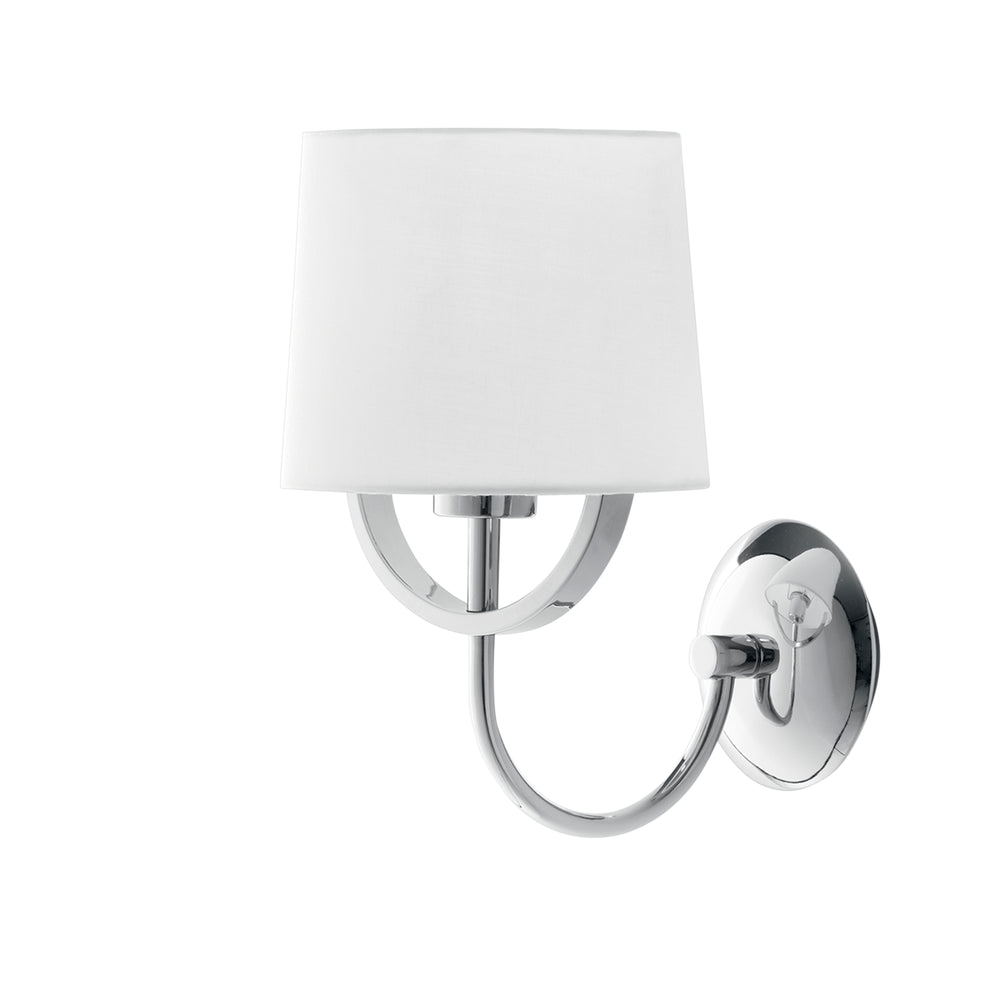 APPLIQUE ASTORIA CROMO/BIANCO 1XE27 18X27,5X28,7 CM