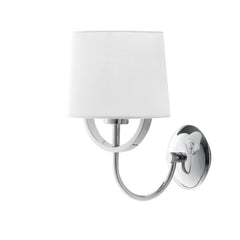 APPLIQUE ASTORIA CROMO/BIANCO 1XE27 18X27,5X28,7 CM