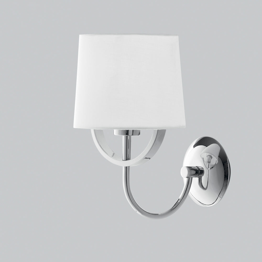APPLIQUE ASTORIA CROMO/BIANCO 1XE27 18X27,5X28,7 CM
