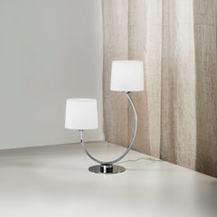 LUME ASTORIA CROMO/BIANCO 2XE27 42,5X58,5CM