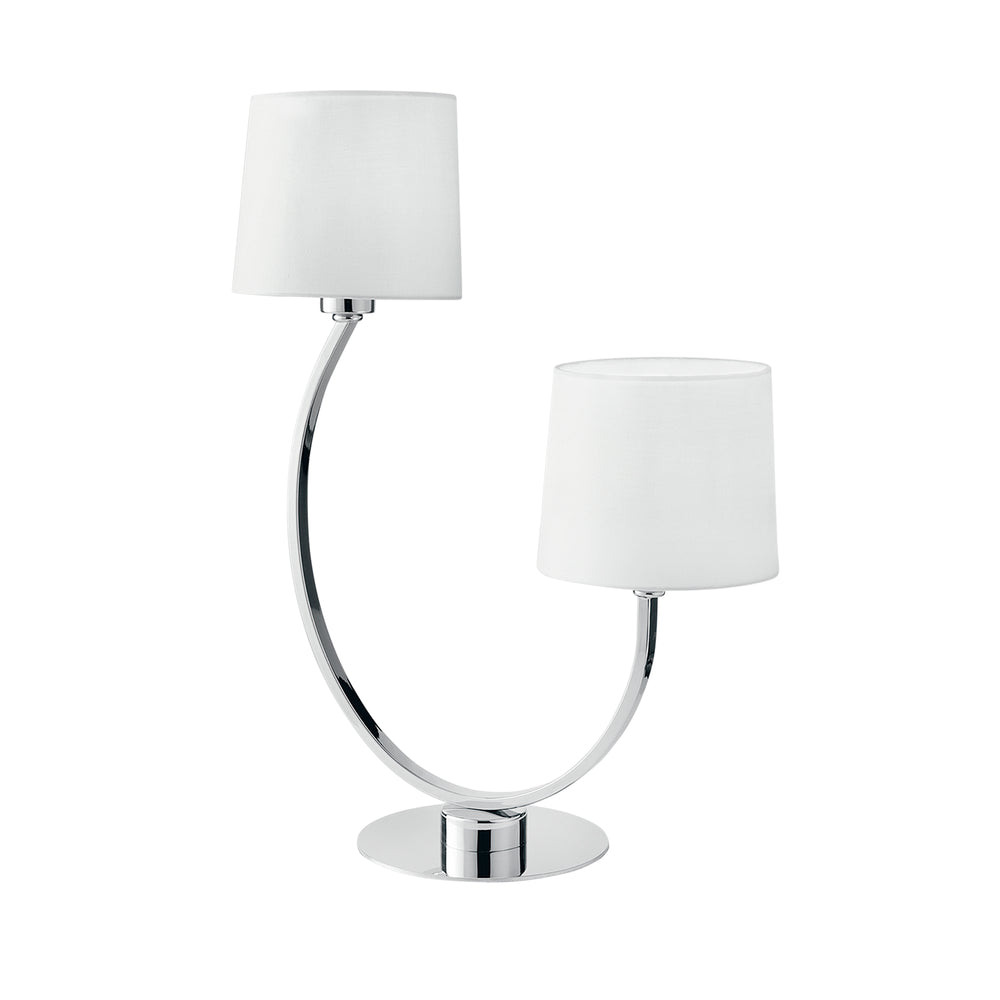 LUME ASTORIA CROMO/BIANCO 2XE27 42,5X58,5CM