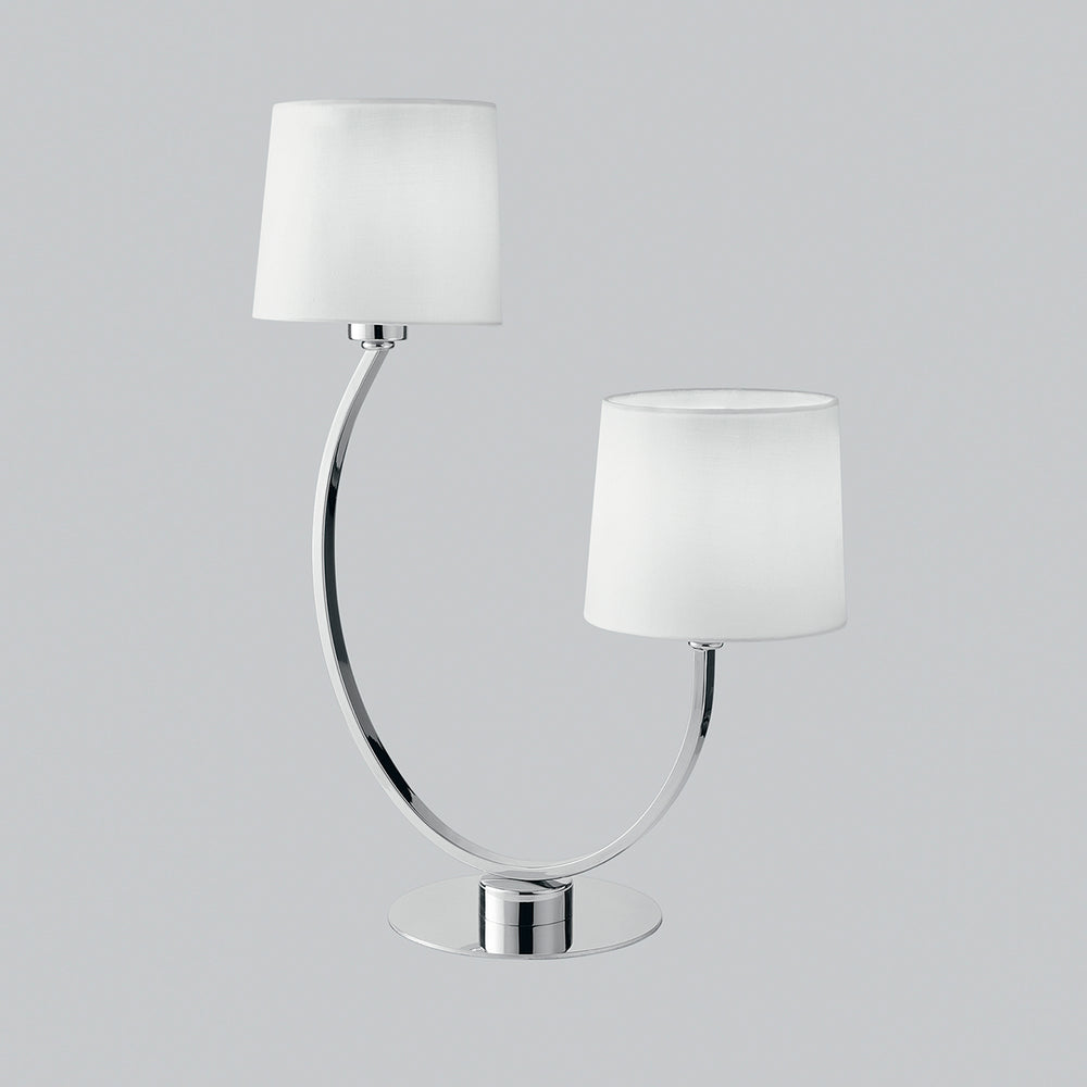 LUME ASTORIA CROMO/BIANCO 2XE27 42,5X58,5CM