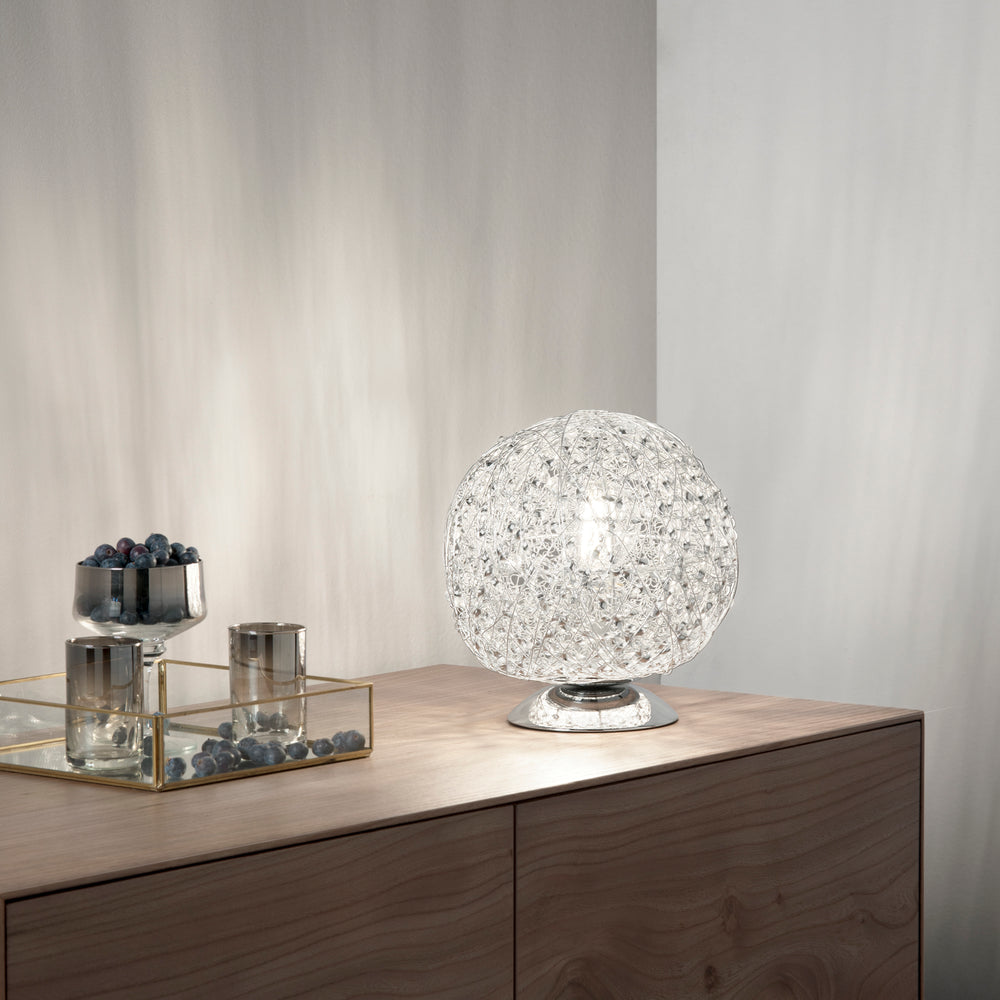 LUME ASTRA IN ALLUMINIO CROMO 1XE27 20X20X21CM