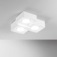 PLAFONIERA ATHEN QUADRATA BIANCA 3XGX53 27X27X7,3CM