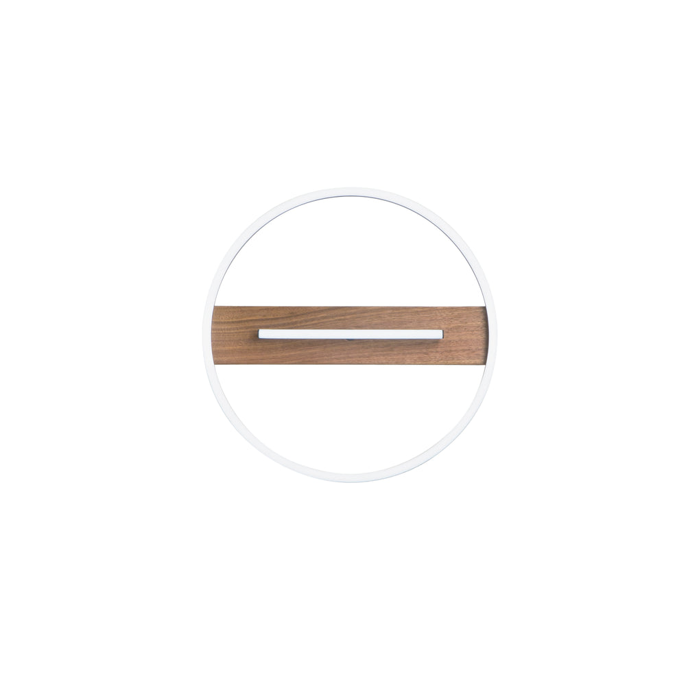 PLAFONIERA LED AZIMUTH NERA/LEGNO 26W 3290LM CCT 40,5X5CM
