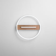 PLAFONIERA LED AZIMUTH NERA/LEGNO 26W 3290LM CCT 40,5X5CM