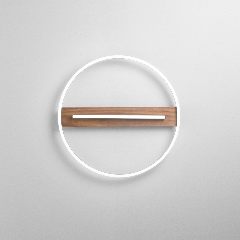 PLAFONIERA LED AZIMUTH NERA/LEGNO 36W 4820LM CCT 50X5CM