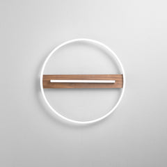 PLAFONIERA LED AZIMUTH NERA/LEGNO 36W 4820LM CCT 50X5CM