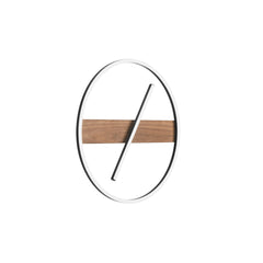 PLAFONIERA LED AZIMUTH NERA/LEGNO 36W 4820LM CCT 50X5CM