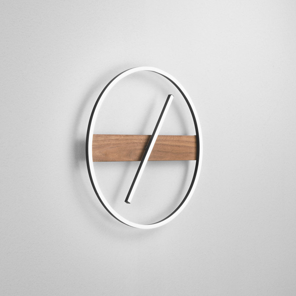 PLAFONIERA LED AZIMUTH NERA/LEGNO 36W 4820LM CCT 50X5CM