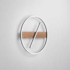 PLAFONIERA LED AZIMUTH NERA/LEGNO 36W 4820LM CCT 50X5CM
