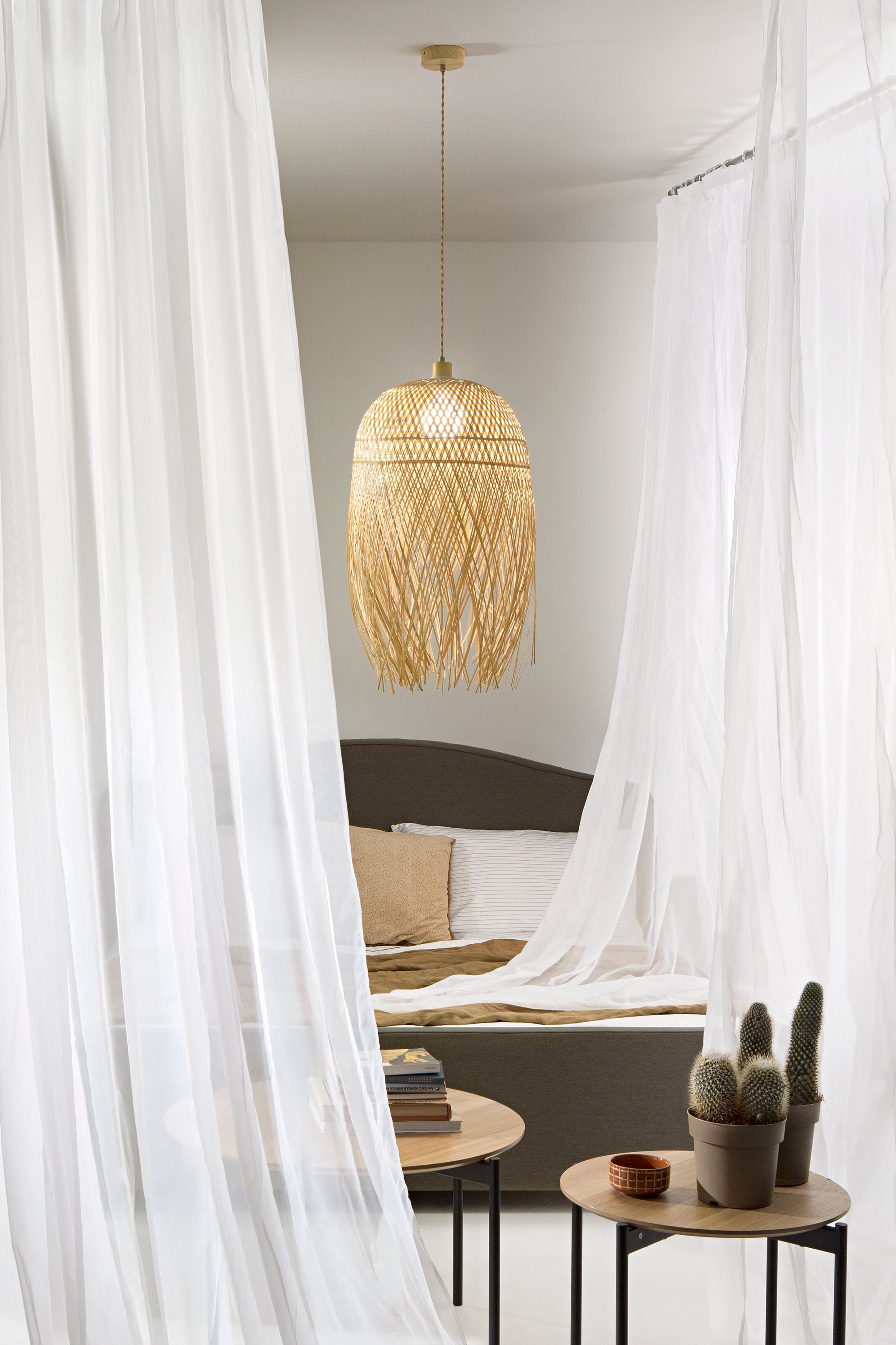 SOSPENSIONE BAHAMAS IN BAMBOO 1XE27 MAX 60W IP20 40X223CM