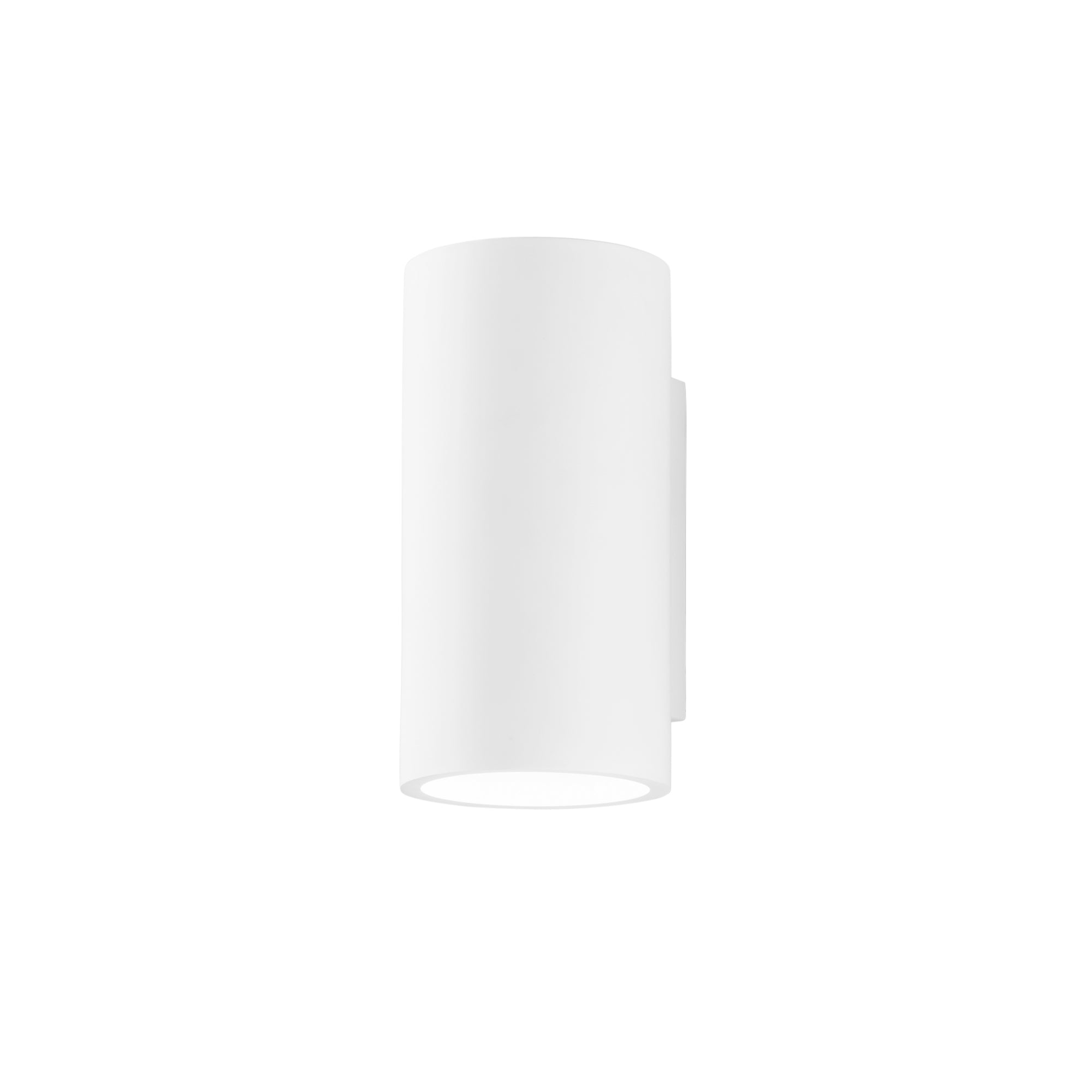 "Applique BANJIE singola in gesso bianco verniciabile a luce biemissione 12cm. Ø"