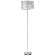"Piantana BATIK in acciaio bianco con decori a taglio laser"