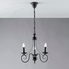 LAMPADARIO BEATRICE ANTRACITE 3XE14 37X120CM